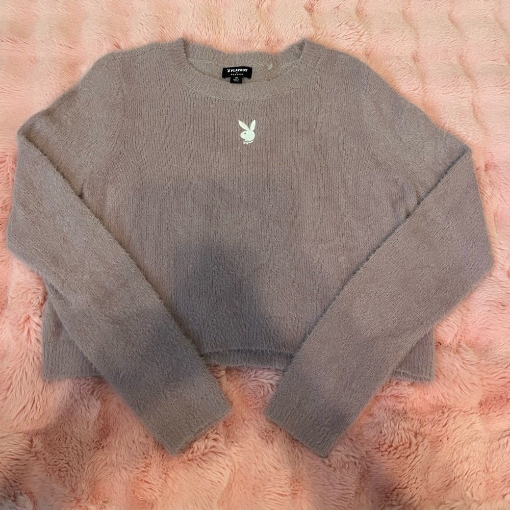 NWOT PacSun Playboy Purple Crew Neck Sweater